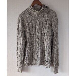 Vintage POLO RALPH LAUREN Sweather Large Cable Knit Rugged Fisherman Nautical